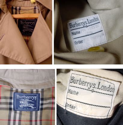 etichetta burberry vintage|vintage burberry tags identification.